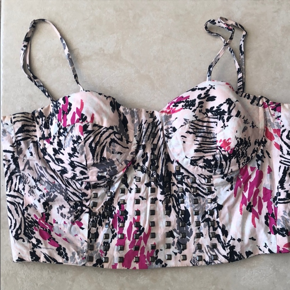 NWOT Material Girl Bustier w/ Rock-studs Sz L